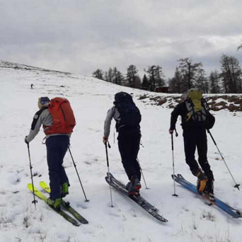 Exercice de sécurité hivernale dans la vallée de la Vésubie © J. Brahim / PnM