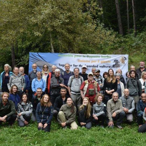Le Réseau Gypaète Mercantour réuni à Entraunes © F. Breton / PnM