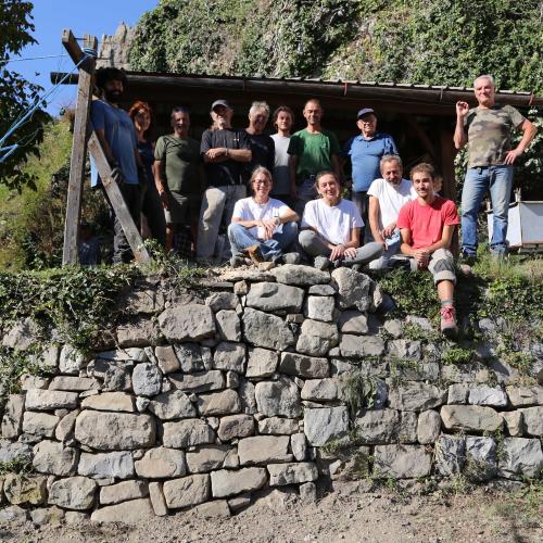 Les participants au chantier collectif © I. Lhommedet / PnM