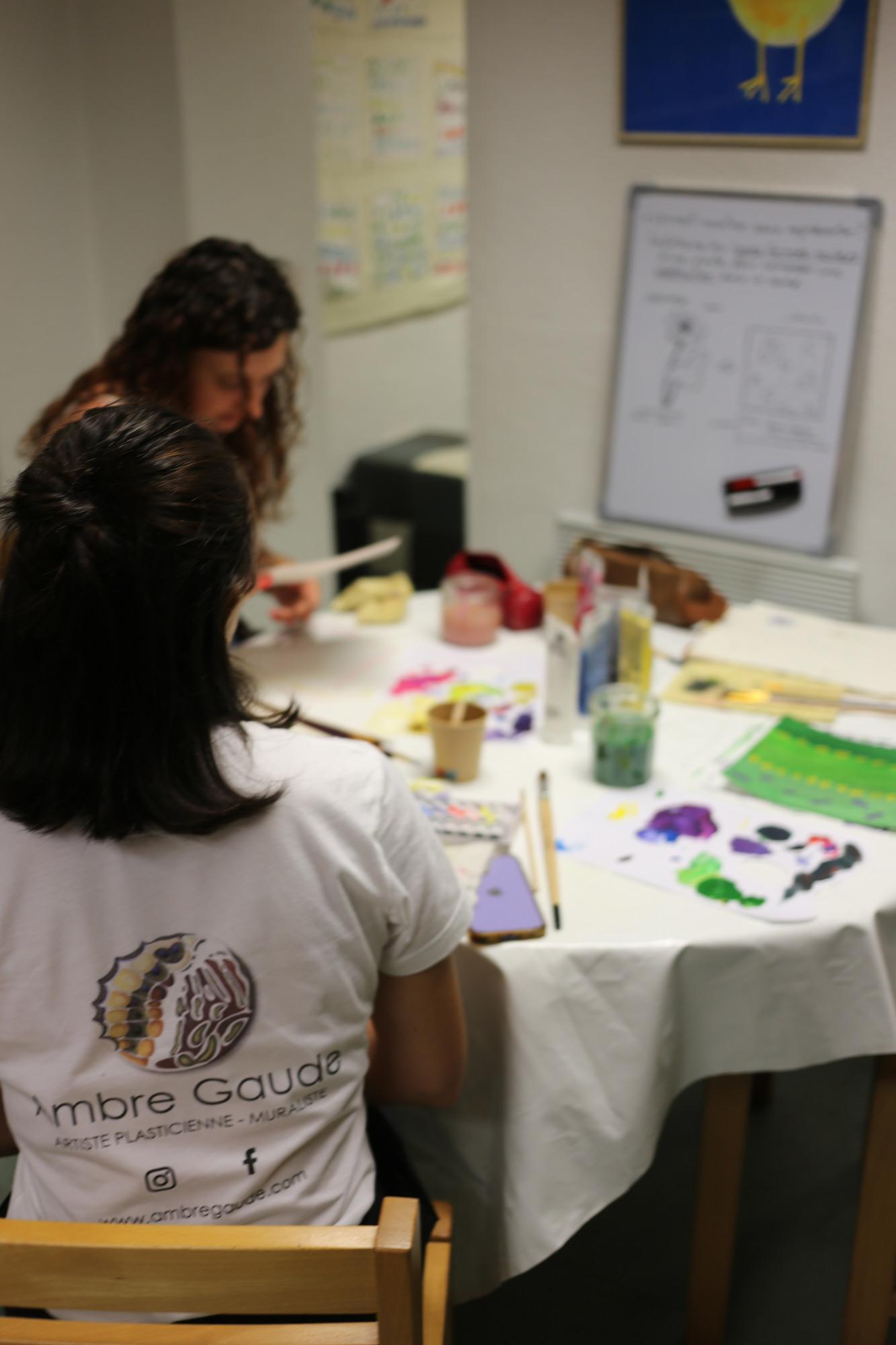 Atelier créatif sous l'oeil d'Ambre Gaude © I. Lhommedet / PnM