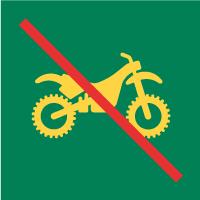 Pictogramme : moto interdite