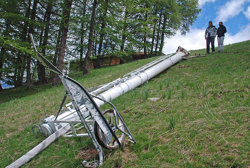 Travaux à la station de ski de Pra-Loup en 2012