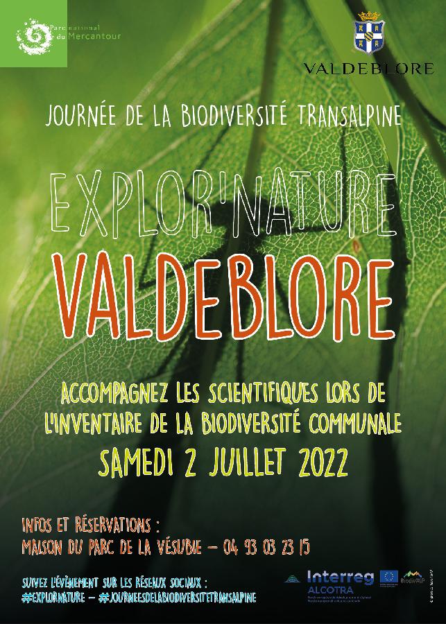 Affiche Explor'Nature Valdeblore 2022