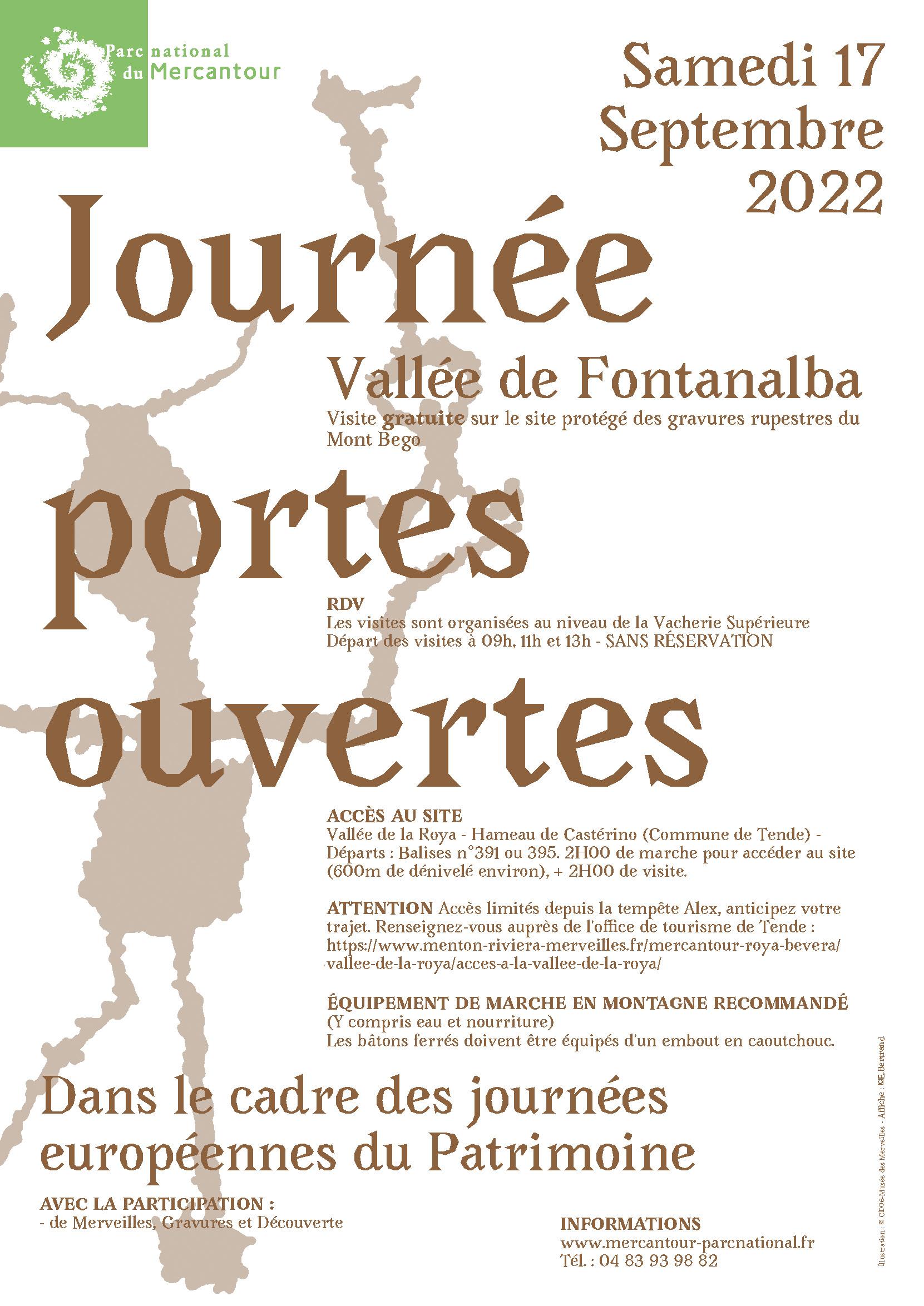 affiche journée portes-ouvertes à Fontanalba 2022