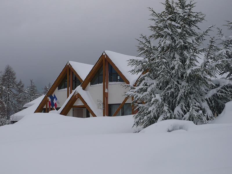 La maison Valbergane sous la neige