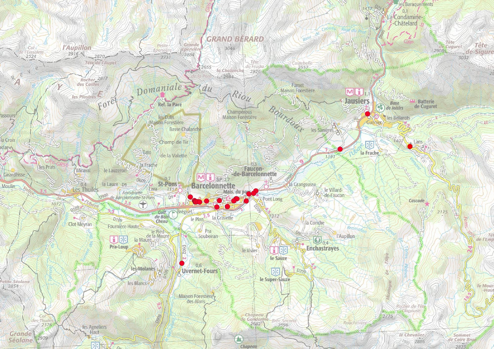 Répartition du hérisson en Ubaye avant 2019