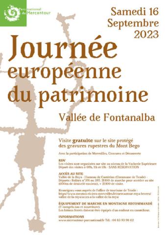 Affiche journée européenne du Patrimoine : Vallée de Fontanalba - Affiche journée européenne du Patrimoine : Vallée de Fontanalba