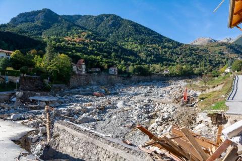 Saint-Martin-Vésubie après la tempête Alex - Saint-Martin-Vésubie après la tempête Alex