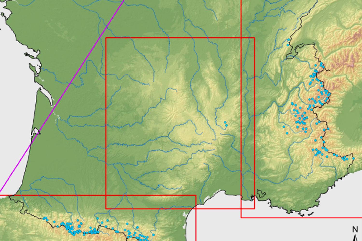 Carte du réseau de NPT en France