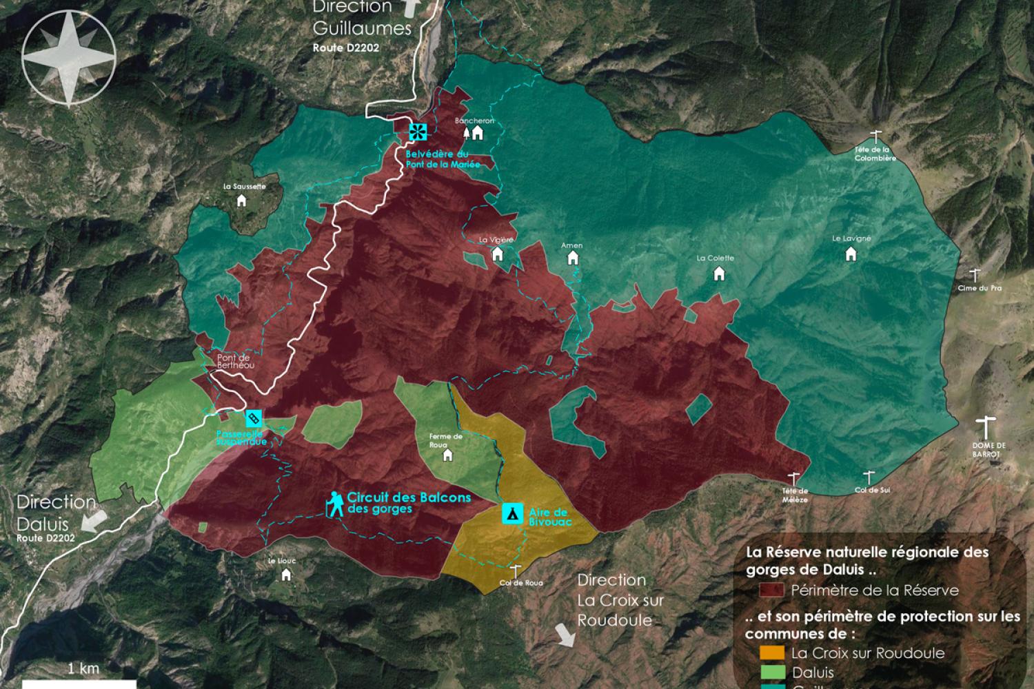 Carte de la réserve naturelle