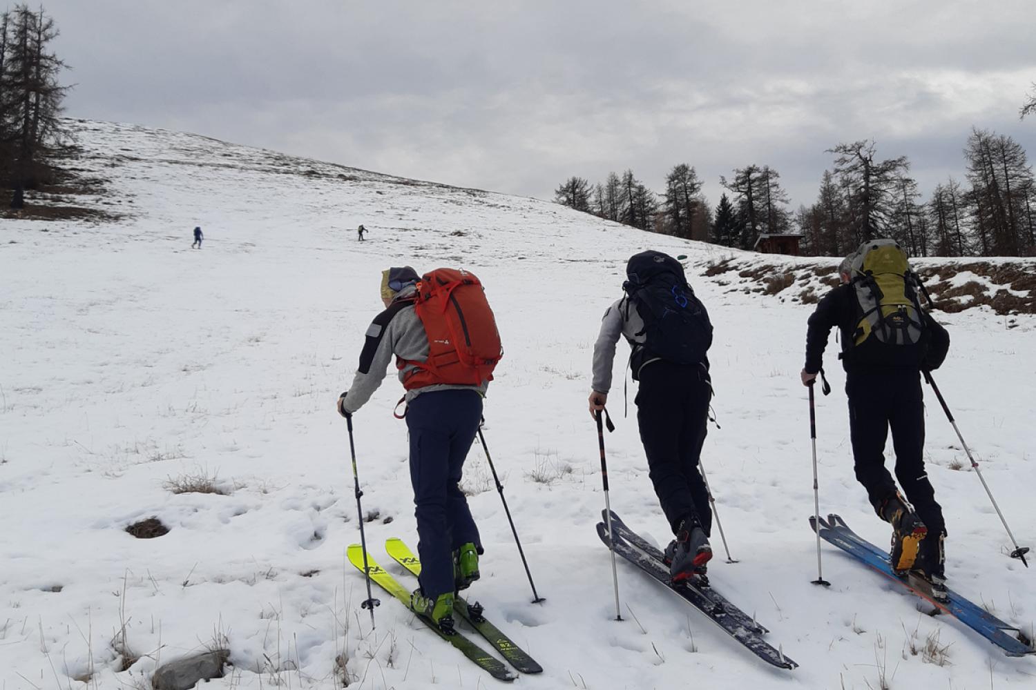 Exercice de sécurité hivernale dans la vallée de la Vésubie © J. Brahim / PnM