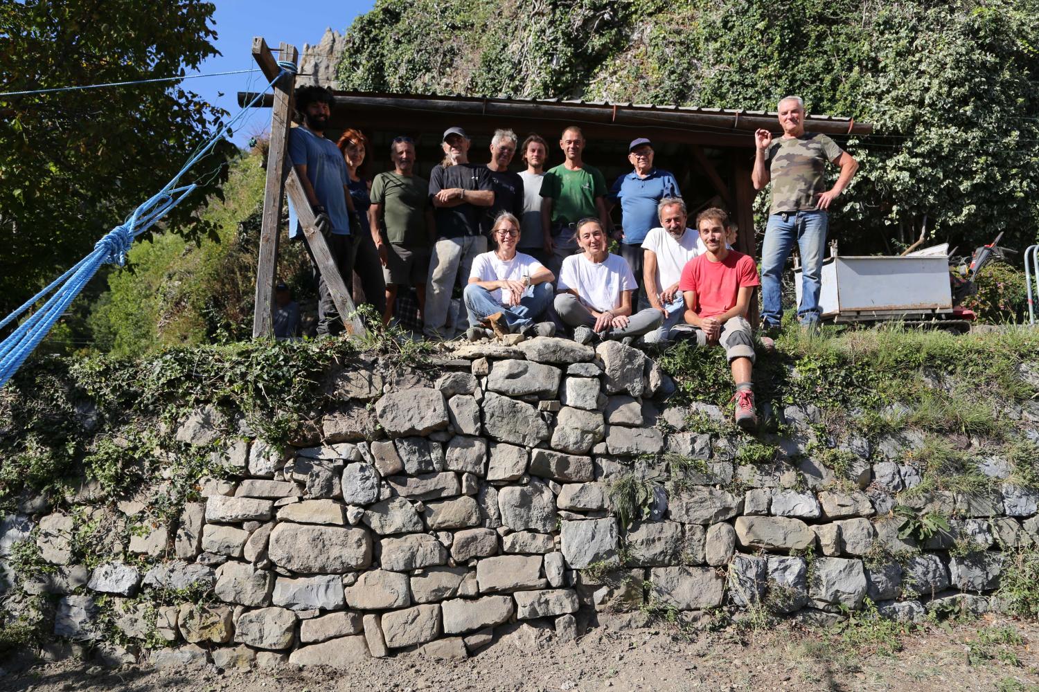 Les participants au chantier collectif © I. Lhommedet / PnM
